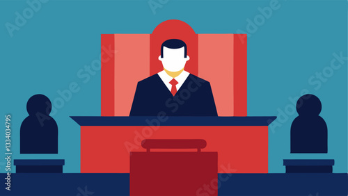 Silence in Court A scene showing the entire courtroom in clear silence with only the judges voice softly echoing as they prepare to deliver the sentence.