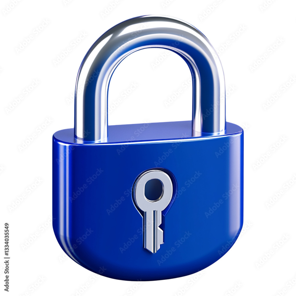 © Pakamas - A Sleek and Modern Blue Padlock Icon Representing Enhanced Security Measures for Password Management with a Key Symbolizing Access Control