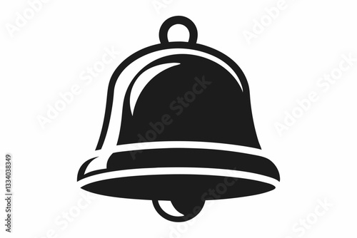  bell icon line art silhouette vector illustration