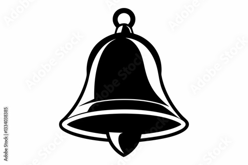  bell icon line art silhouette vector illustration