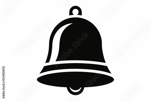  bell icon line art silhouette vector illustration