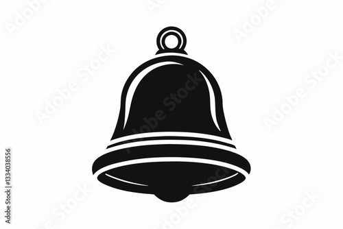  bell icon line art silhouette vector illustration