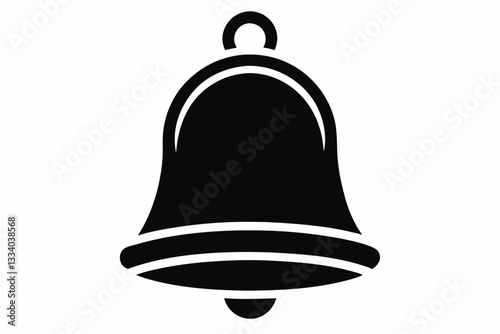  bell icon line art silhouette vector illustration
