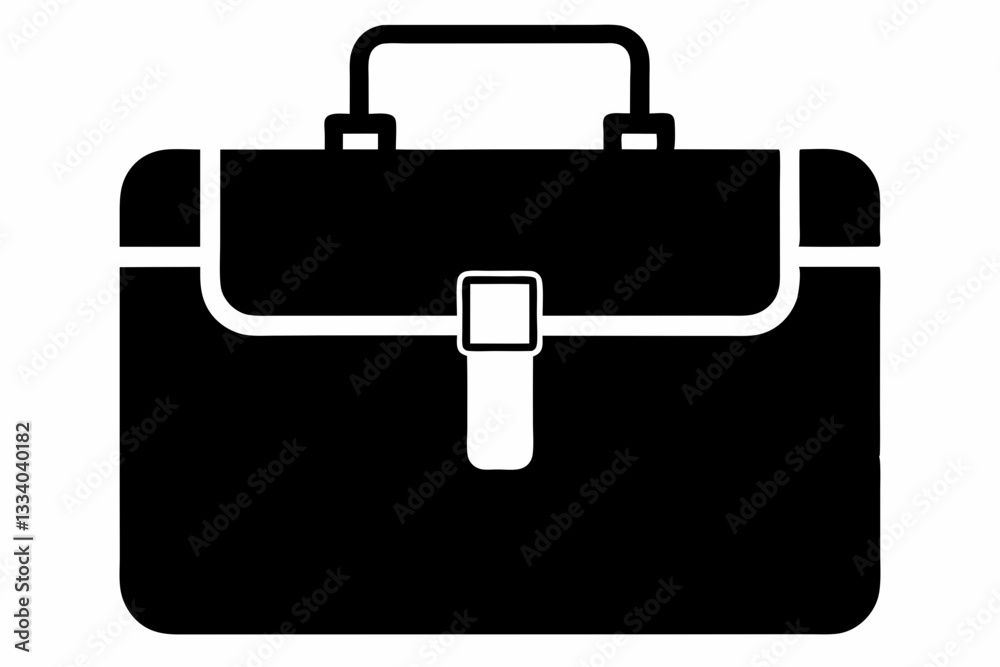 briefcase sign symbol line art silhouette vector illustration