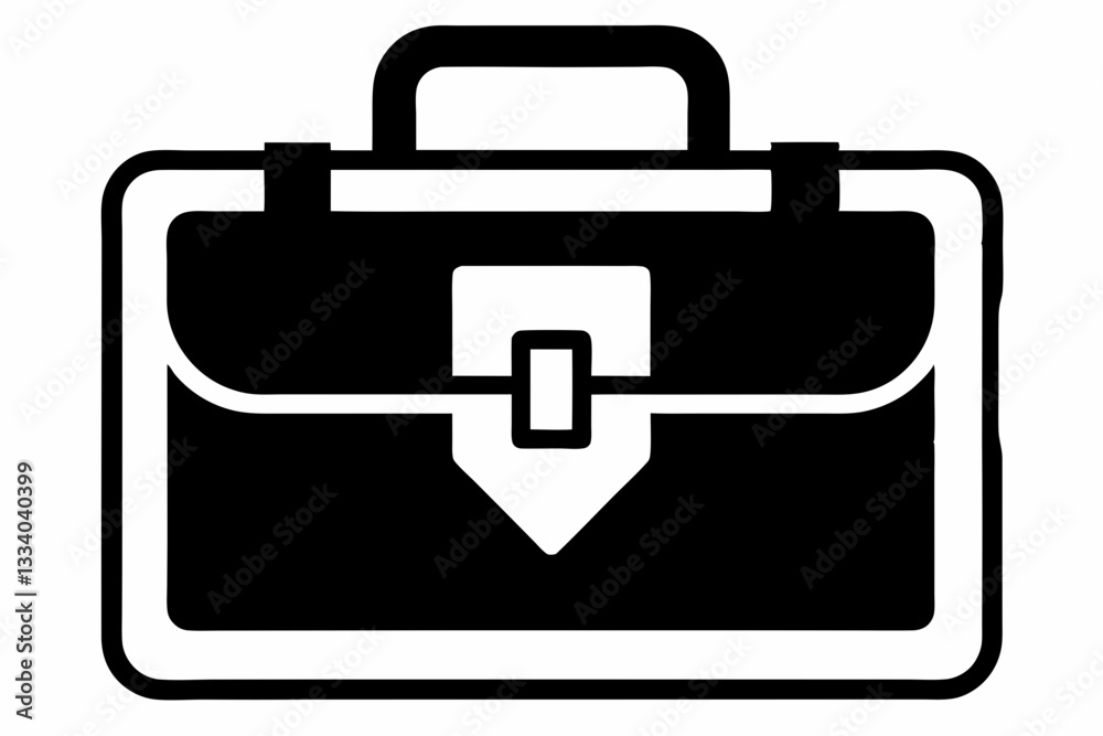 briefcase sign symbol line art silhouette vector illustration briefcase sign symbol line art silhouette vector illustration