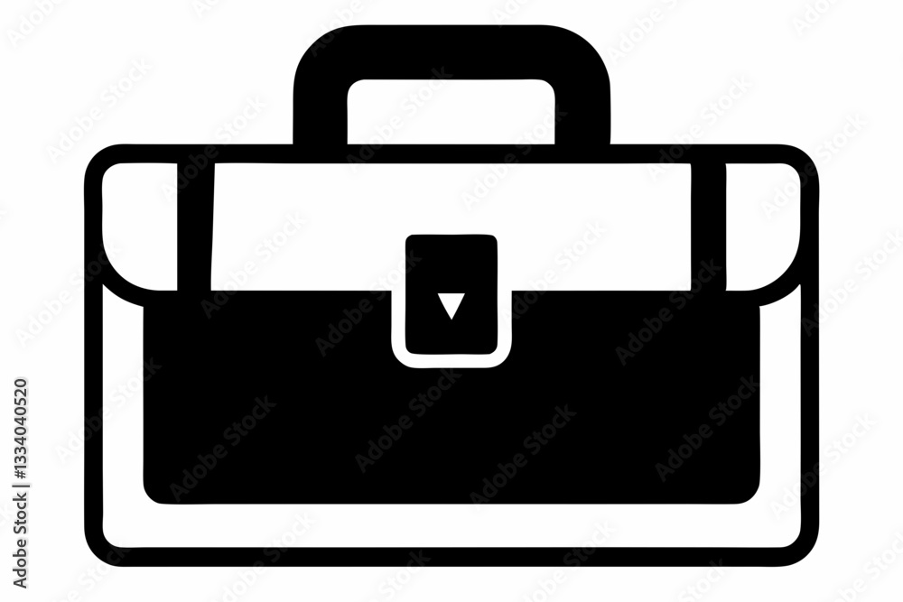 briefcase sign symbol line art silhouette vector illustration briefcase sign symbol line art silhouette vector illustration