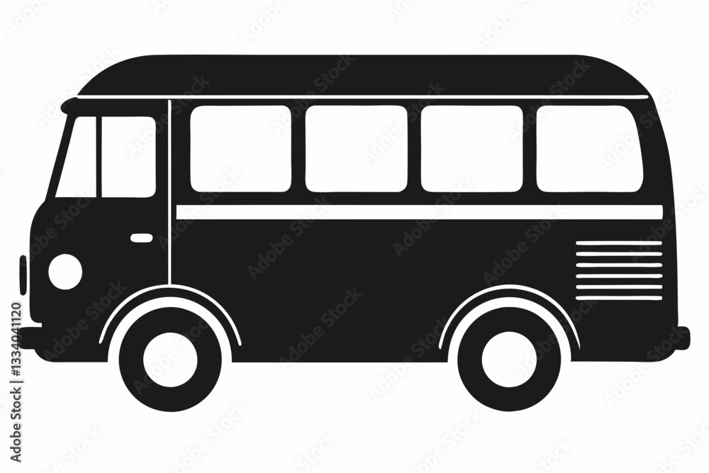 bus icon line art silhouette vector illustration bus icon line art silhouette vector illustration