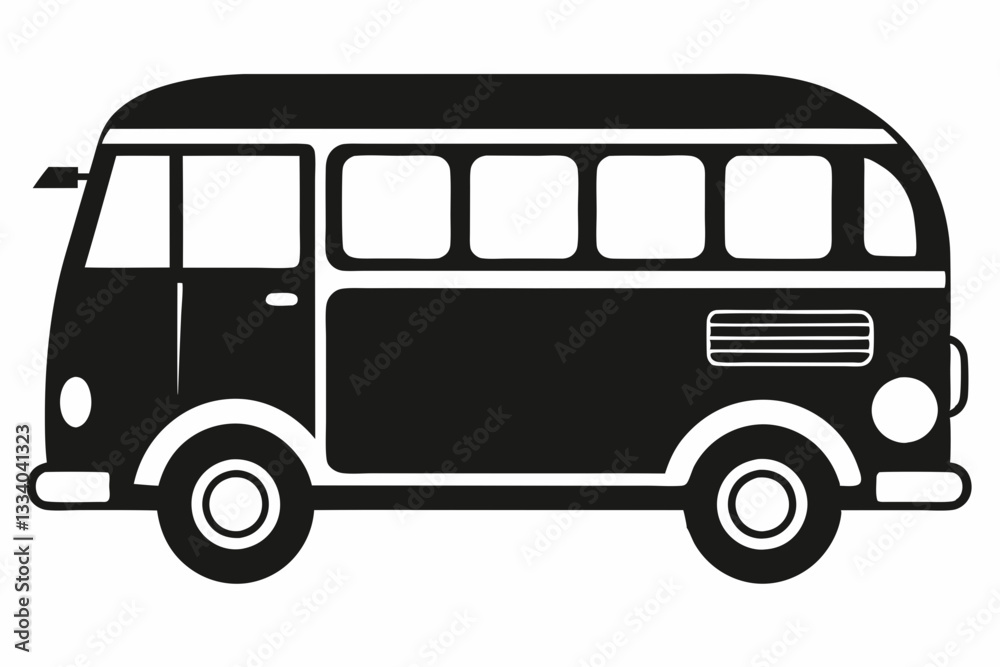 bus icon line art silhouette vector illustration bus icon line art silhouette vector illustration