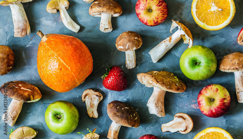 mushrooms on a white background