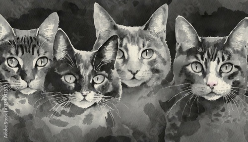 black and white cat
