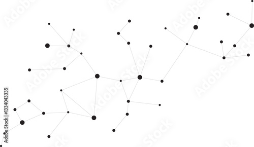 Abstract design of connection concept. Connected dots