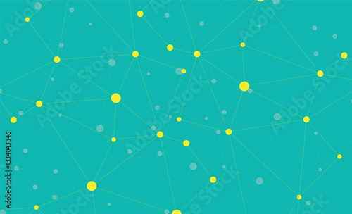 Abstract design of connection concept. Connected dots