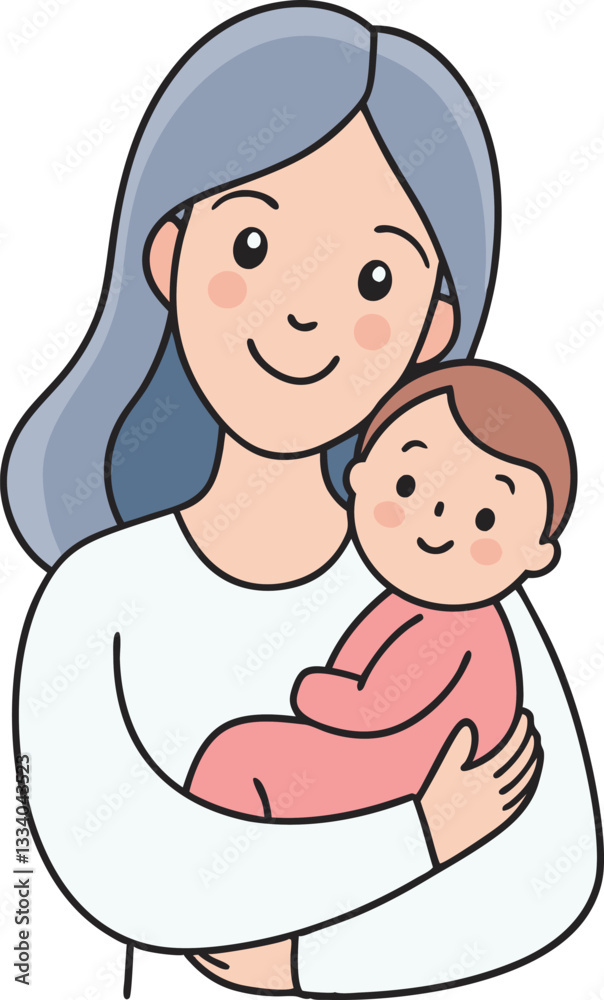 Happy Mothers Day Icon Mothers With Her Children Family Love Parenting Affection Caring Motherhood Vector Character Design Happy Mothers Day Icon Mothers With Her Children Family Love Parenting Affection Caring Motherhood Vector Character Design