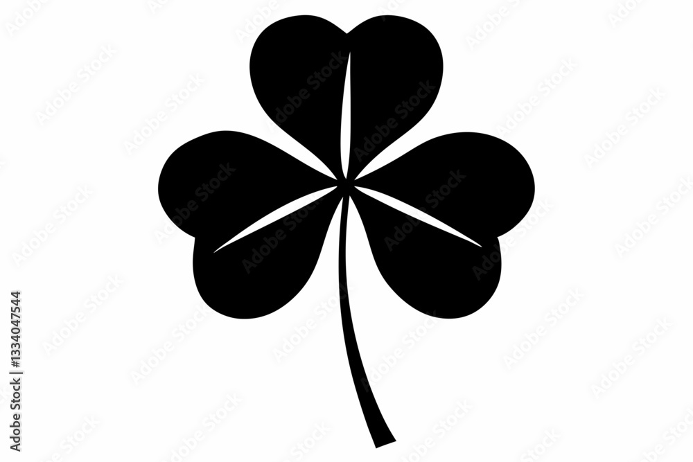 four leaf clover icon line art silhouette vector illustration four leaf clover icon line art silhouette vector illustration