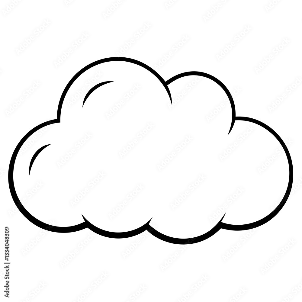 cloud icon on white cloud icon on white