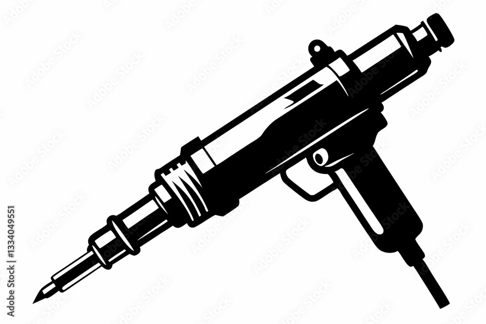 fuel injector line art silhouette vector illustration fuel injector line art silhouette vector illustration