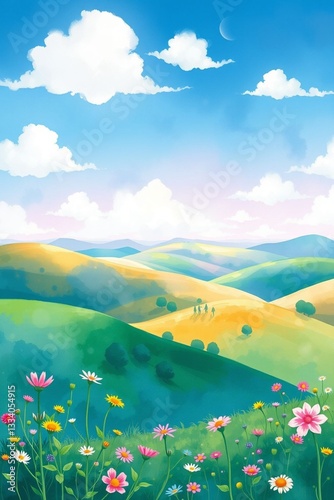 Scenic Vibrant Landscape