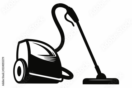 vacuum cleaner line art silhouette vector illustration