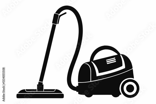 vacuum cleaner line art silhouette vector illustration