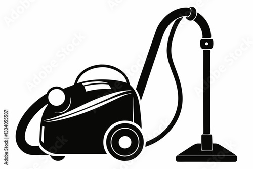 vacuum cleaner line art silhouette vector illustration