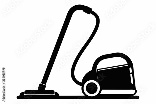 vacuum cleaner line art silhouette vector illustration