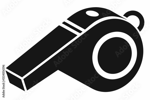 whistle icon line art silhouette vector illustration
