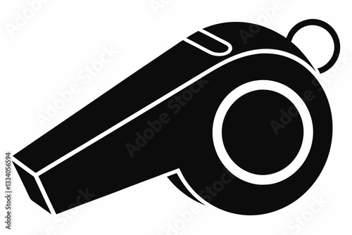 whistle icon line art silhouette vector illustration