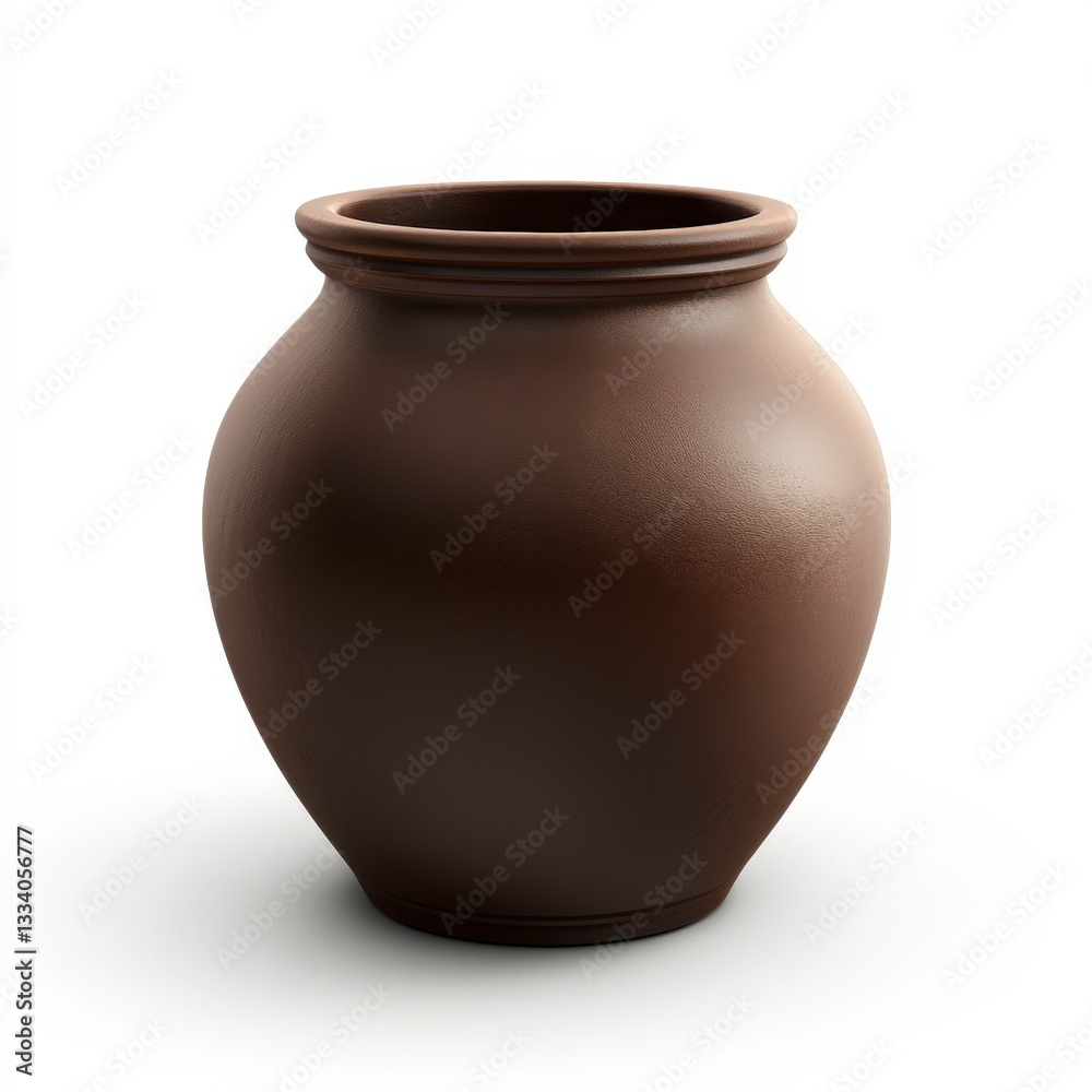 A rich, chocolate brown jar with a matte finish and a slightly textured surface, exuding warmth and earthiness. A rich, chocolate brown jar with a matte finish and a slightly textured surface, exuding warmth and earthiness.