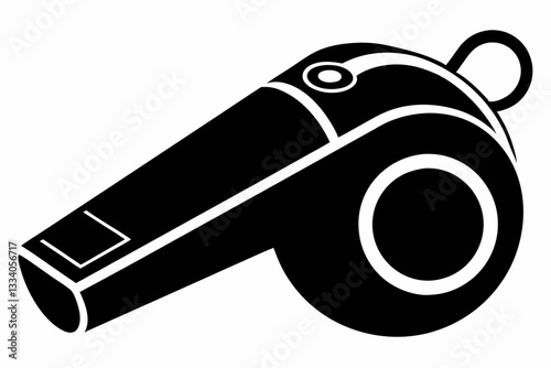whistle icon line art silhouette vector illustration