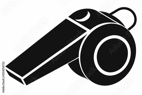 whistle icon line art silhouette vector illustration