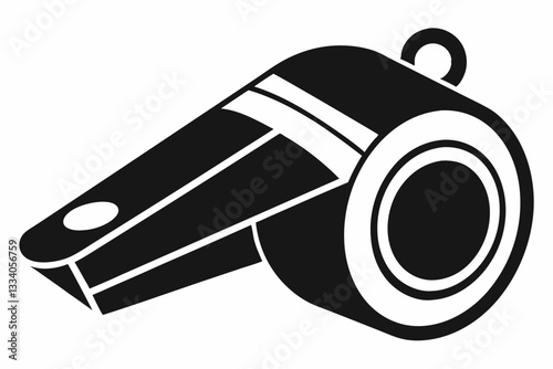 whistle icon line art silhouette vector illustration
