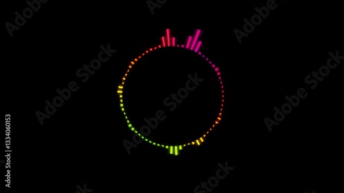 High-Resolution Soundwave Frequency Loop, Audio Technology Background Visual