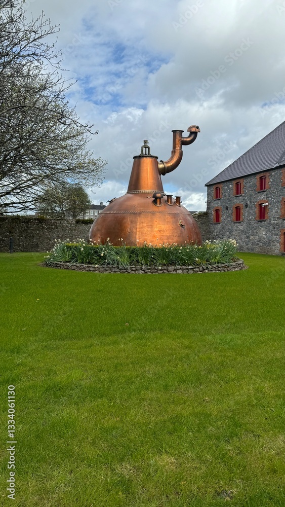 Obraz premium Dublin tour through streets with historic buildings, university, whiskey, beer