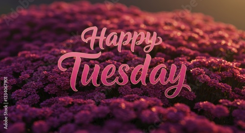 Happy Tuesday Blue Flower
