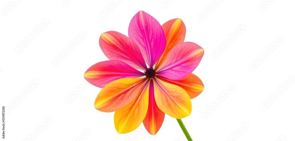 Naklejka premium A single, vibrant bloom isolated against a pure white backdrop, isolated, studio shot