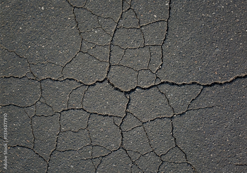 Obraz premium Asphalt Crack Pattern: Urban Background