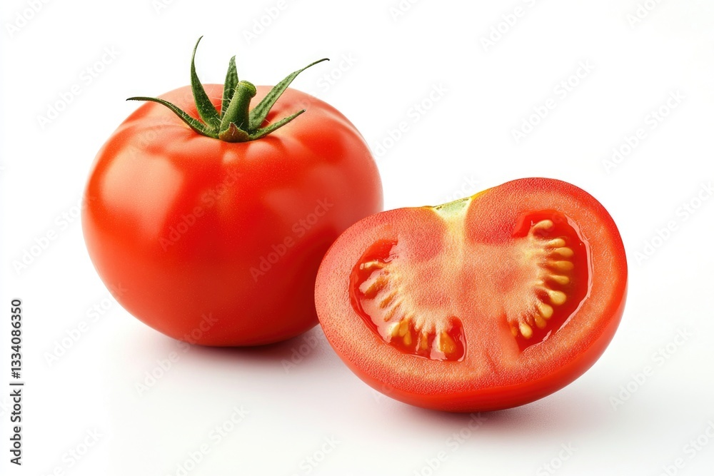 Fresh produce displayed on a clean white surface, perfect for food photography or marketing materials Fresh produce displayed on a clean white surface, perfect for food photography or marketing materials