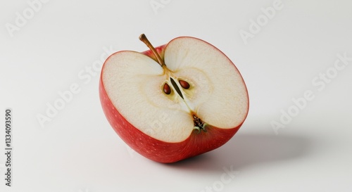 Whole Red Apple on White