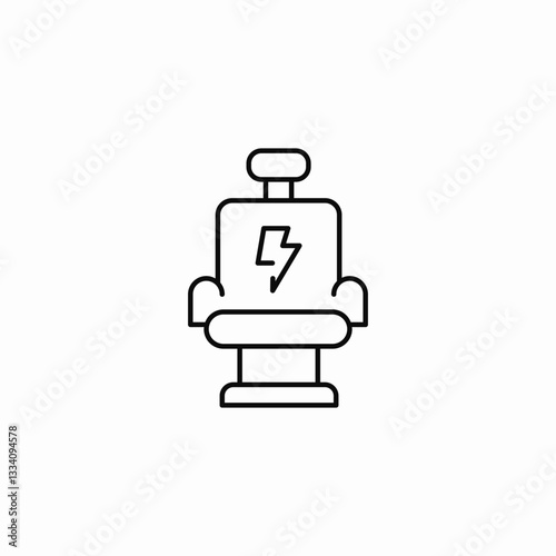 electric chair icon sign vector