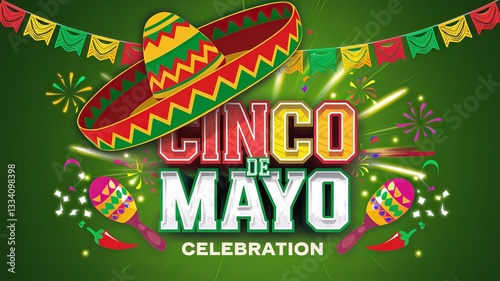 Colorful Cinco de Mayo Celebration with Traditional Mexican Elements