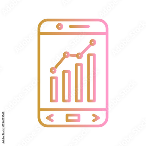 Mobile Analytics Vector Icon