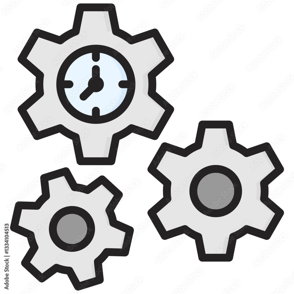 Efficiency icon in Flat Color Style With Outline. Simple Vector Design. Simple Vector Flat Icon Efficiency icon in Flat Color Style With Outline. Simple Vector Design. Simple Vector Flat Icon