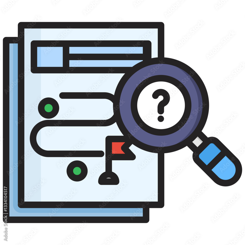 Strategy icon in Flat Color Style With Outline. Simple Vector Design. Simple Vector Flat Icon Strategy icon in Flat Color Style With Outline. Simple Vector Design. Simple Vector Flat Icon