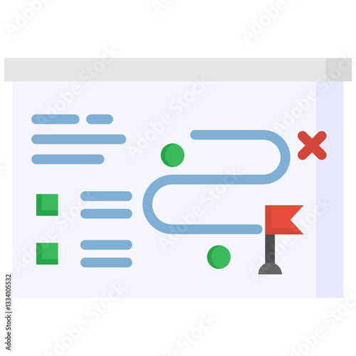 Tactical icon in Flat Color Style. Simple Vector Design. Simple Vector Flat Icon