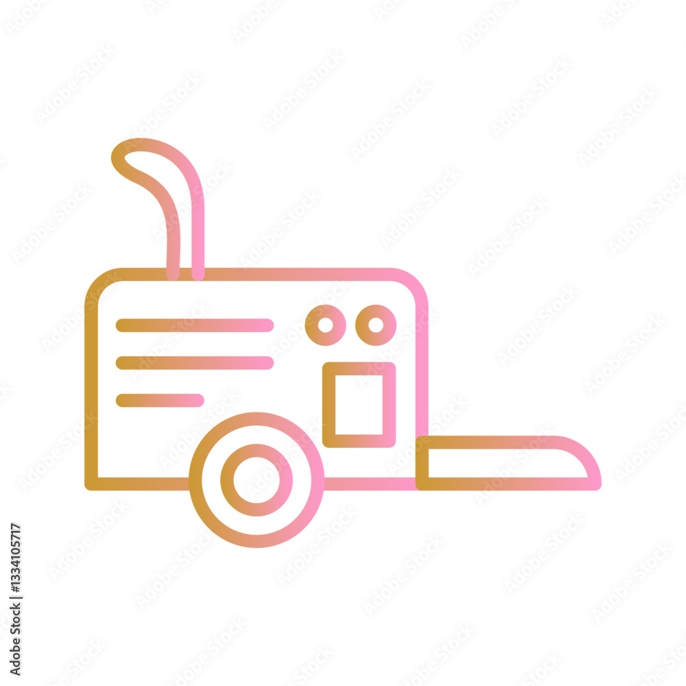 Obraz premium Portable air compressor Vector Icon
