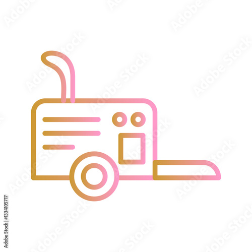 Portable air compressor Vector Icon