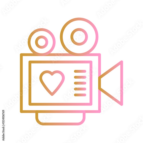 Love story movie Vector Icon