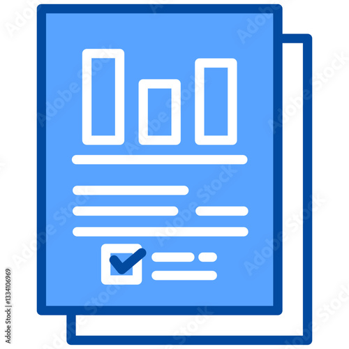 Project icon in Blue Color Style. Simple Vector Design. Simple Vector Flat Icon