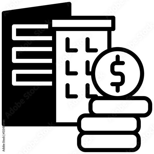 Investment icon in Mix Filled Style. Simple Vector Design. Simple Vector Outline Filled Icon