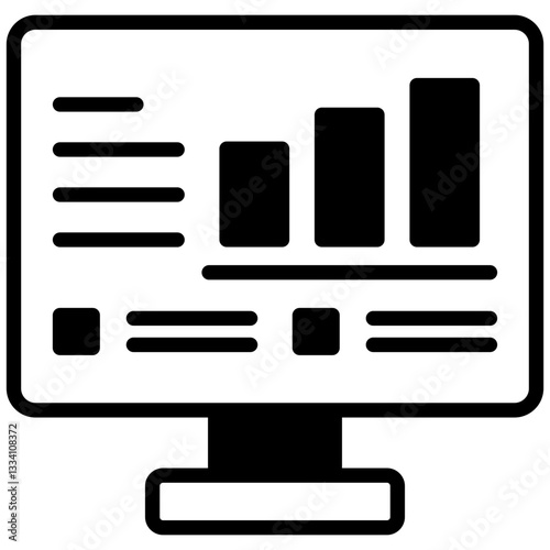 Analysis icon in Mix Filled Style. Simple Vector Design. Simple Vector Outline Filled Icon